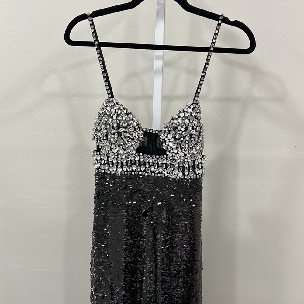 PATBO Hand Beaded Sequin Gown in Black - Picture 6 of 15